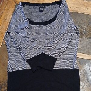 Maurices Monochrome Striped Knit Top